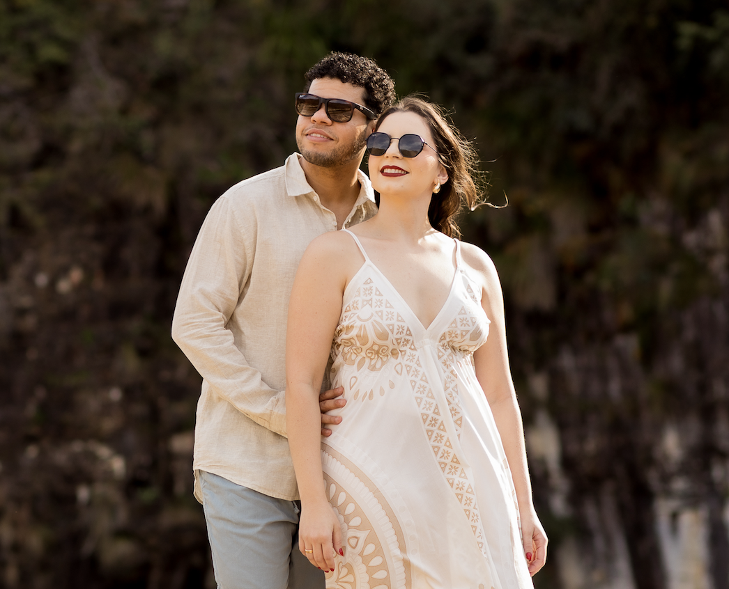 Cecilia e Rodrigo sorrindo